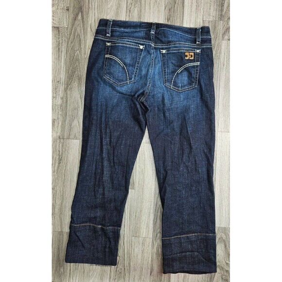 Joe's Womens Size 28 Whiskered Kicker Socialite Embroidered Blue Jeans Capris - Picture 2 of 11